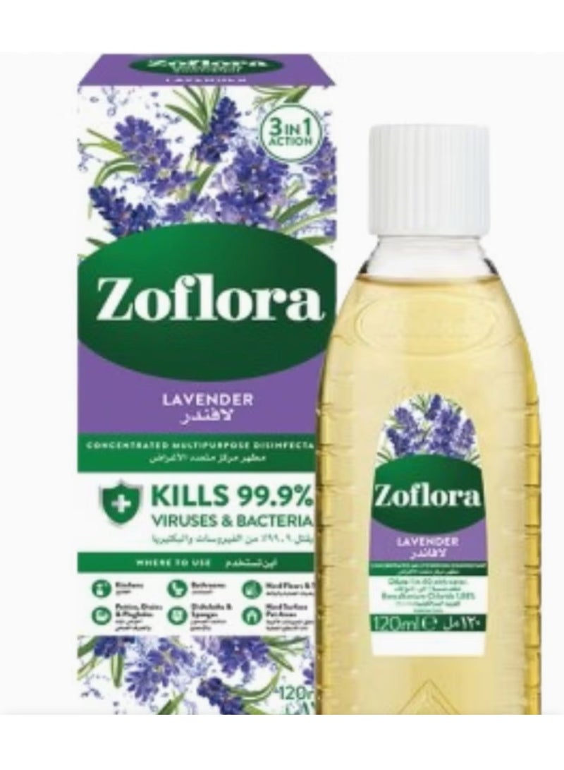 Zoflora Multi-Purpose Concentrated Disinfectant Lavender 120ml - Image 1